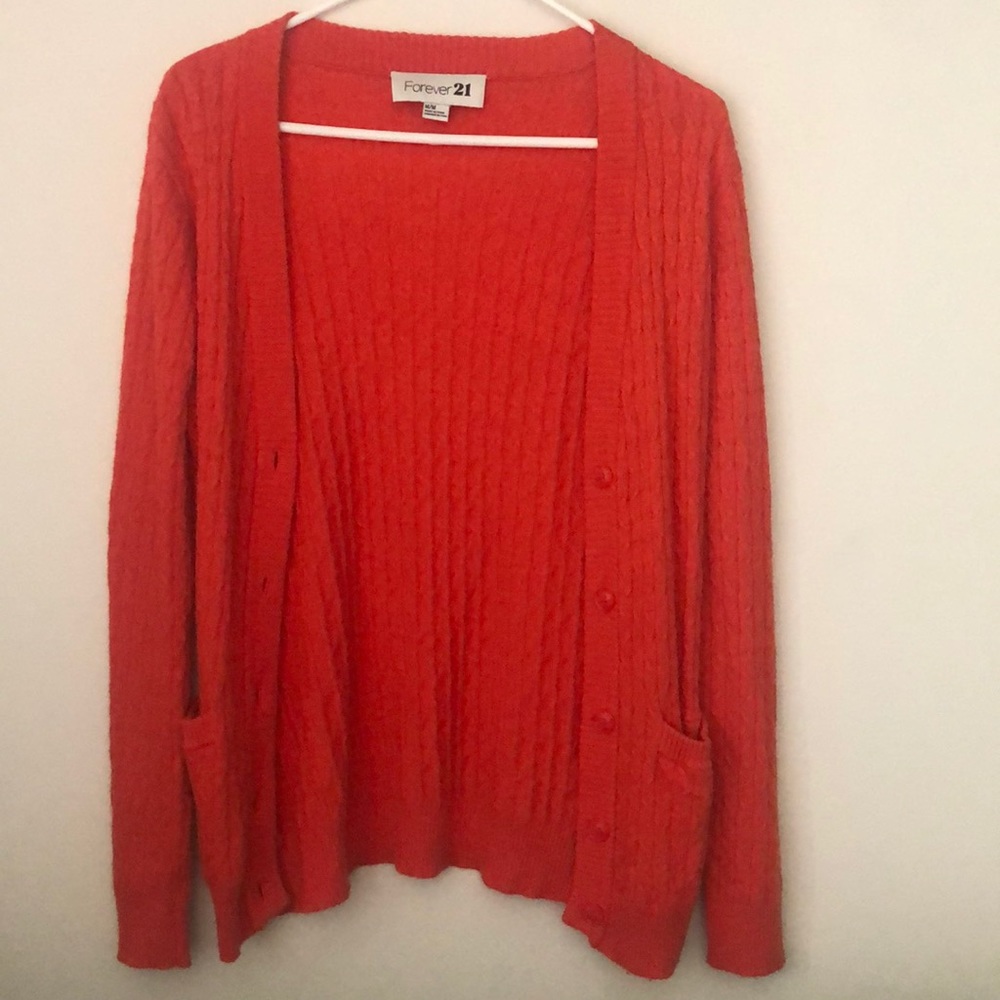 Orange Forever 21 cardigan